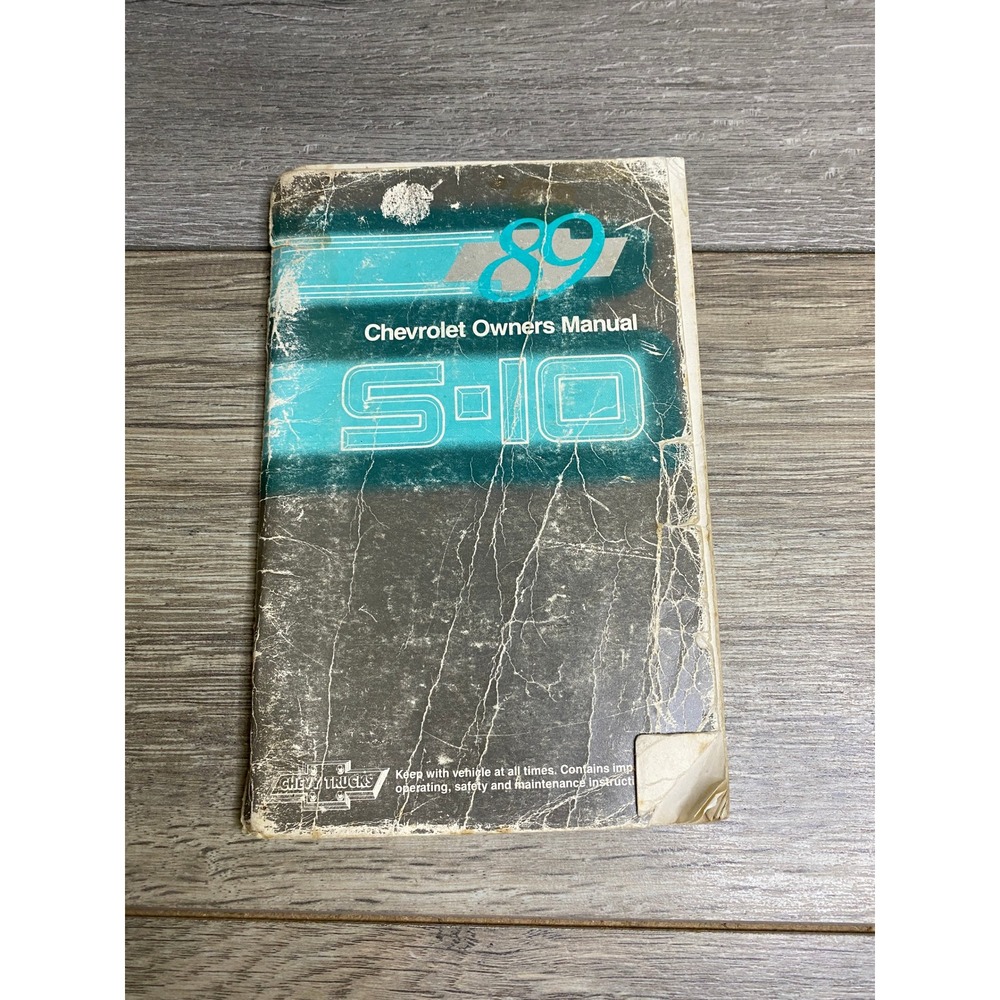 1989 Chevrolet S-10 Owners Manual Vintage Chevy Truck S10 Blazer GM Guide